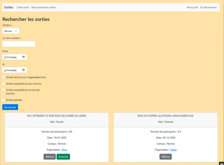 Lien vers le dépôt Gitlab du projet 'Sorties ENI'